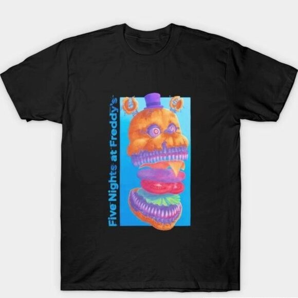 Five Nights At Freddys Burger Video Game Fan Gift Graphic Horror T-shirt 159 - Picture 1 of 5